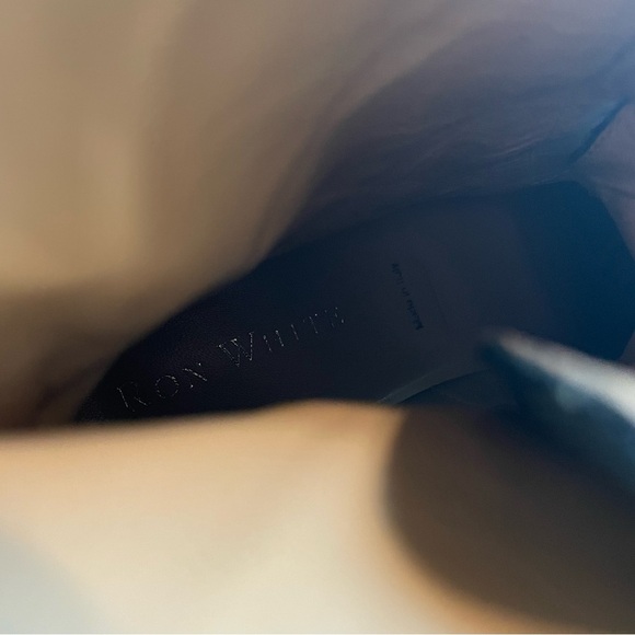 Ron White Tiffany Weatherproof Camo Combat Boots Green Black Calfskin Size 40 - Picture 10 of 10